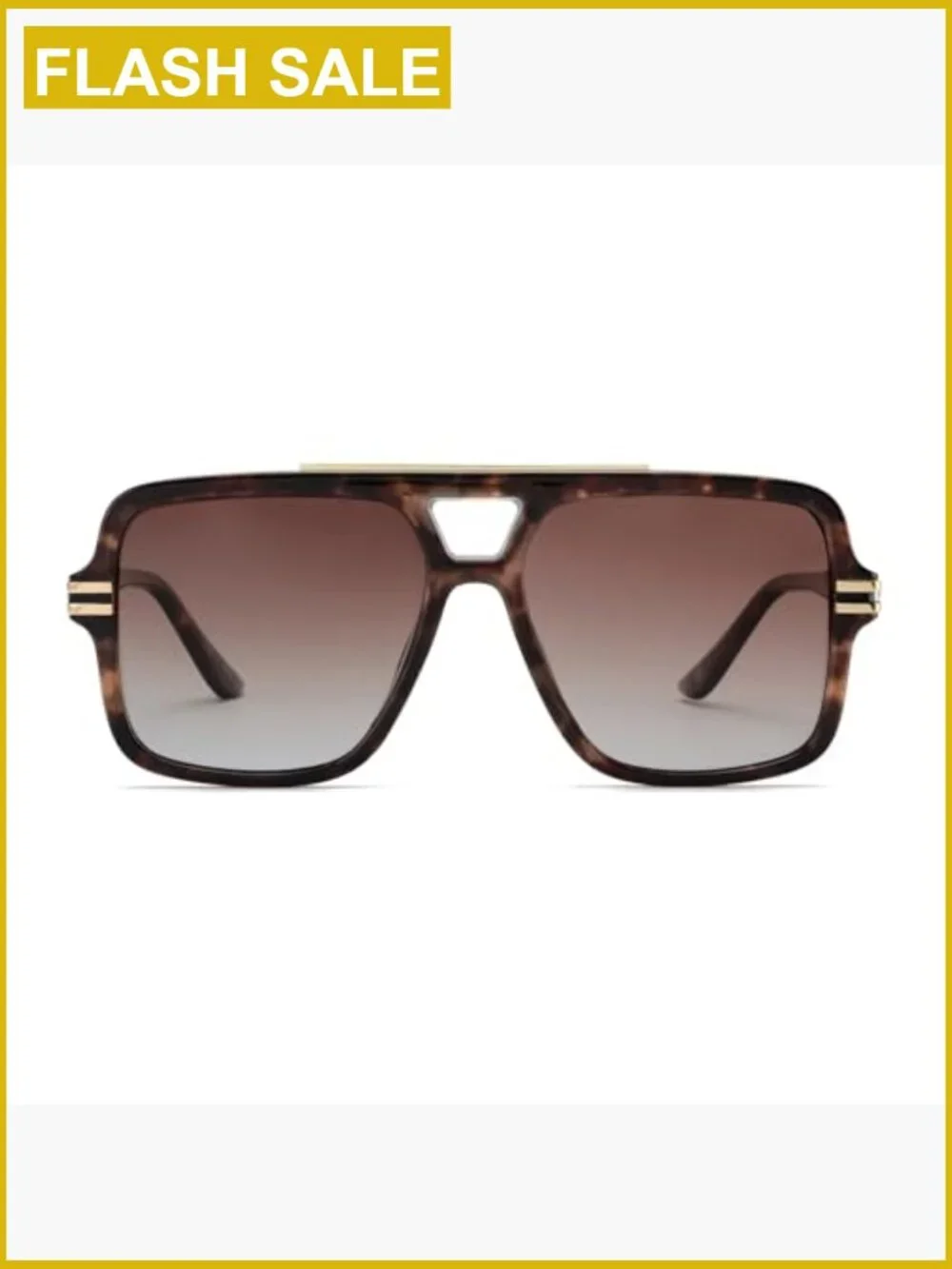 Retro Oversized Polarized Square Sunglasses Women Men